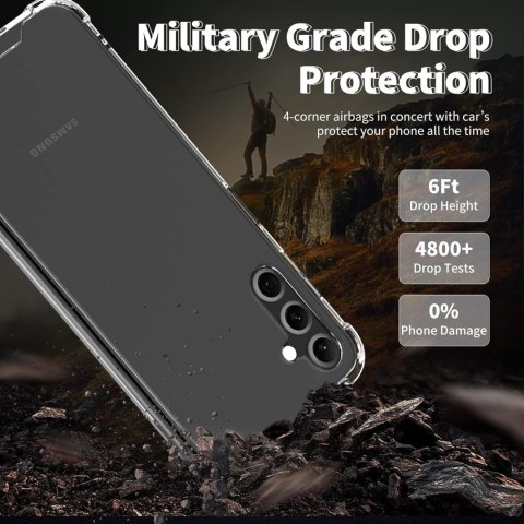 ETUI +2x FOLIA HYBRYDOWA SAMSUNG GALAXY A14 5G PRZEZROCZYSTE SILIKONOWE ETUI +2x FOLIA HYBRYDOWA SAMSUNG GALAXY A14 5G PRZEZROCZYSTE SILIKONOWE