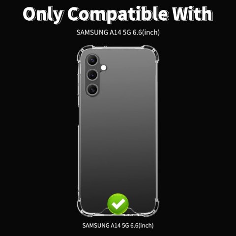 ETUI +2x FOLIA HYBRYDOWA SAMSUNG GALAXY A14 5G PRZEZROCZYSTE SILIKONOWE ETUI +2x FOLIA HYBRYDOWA SAMSUNG GALAXY A14 5G PRZEZROCZYSTE SILIKONOWE