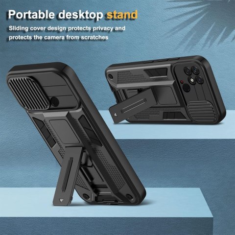 ETUI XIAOMI REDMI 10C CZARNE TWARDY SILIKON Z PODSTAWKĄ +OCHRONA APARATU ETUI XIAOMI REDMI 10C CZARNE TWARDY SILIKON Z PODSTAWKĄ +OCHRONA APARATU