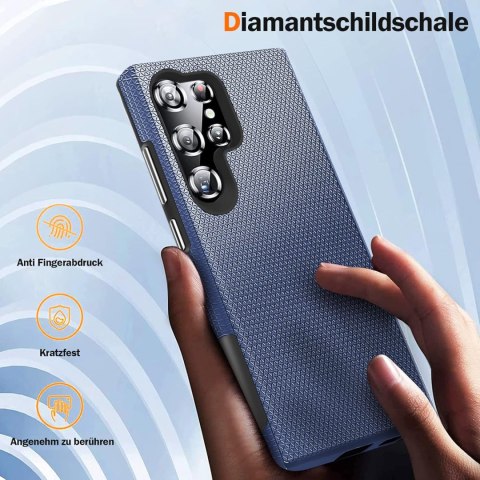 ETUI SAMSUNG GALAXY S23 ULTRA 5G TWARDY SILIKON GRANATOWE