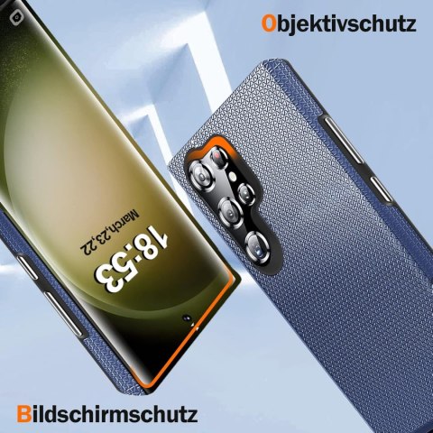 ETUI SAMSUNG GALAXY S23 ULTRA 5G TWARDY SILIKON GRANATOWE