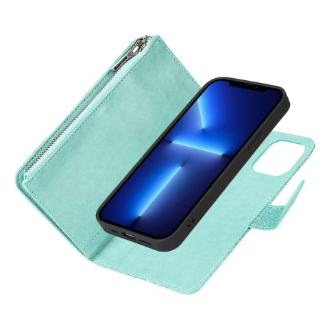 ETUI Z KLAPKĄ APPLE IPHONE 13 PRO MAX ZIELONE BROKATOWE PORTFEL OPASKA ETUI Z KLAPKĄ APPLE IPHONE 13 PRO MAX ZIELONE BROKATOWE PORTFEL OPASKA