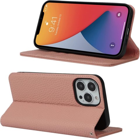 ETUI Z KLAPKĄ APPLE IPHONE 13 PRO RÓŻOWE EKOSKÓRA +MIEJSCE NA KARTY ETUI Z KLAPKĄ APPLE IPHONE 13 PRO RÓŻOWE EKOSKÓRA +MIEJSCE NA KARTY