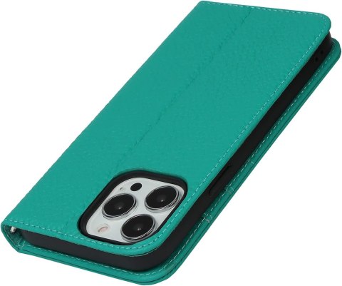 ETUI Z KLAPKĄ APPLE IPHONE 13 PRO ZIELONE EKOSKÓRA +MIEJSCE NA KARTY ETUI Z KLAPKĄ APPLE IPHONE 13 PRO ZIELONE EKOSKÓRA +MIEJSCE NA KARTY