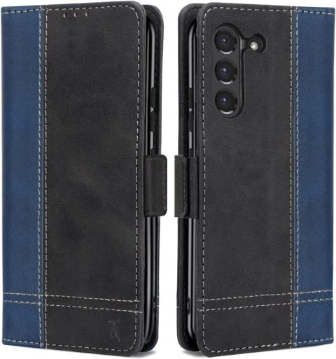 ETUI Z KLAPKĄ SAMSUNG GALAXY S21 FE 5G CZARNY NIEBIESKI MIEJSCE NA KARTY ETUI Z KLAPKĄ SAMSUNG GALAXY S21 FE 5G CZARNY NIEBIESKI MIEJSCE NA KARTY