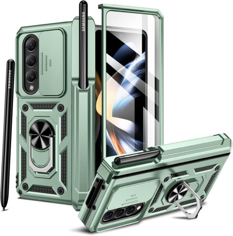 ETUI ZIELONE GALAXY Z FOLD 4 OBUDOWA PRZEDNIA I TYLNA +SZKŁO I PODSTAWKA ETUI ZIELONE GALAXY Z FOLD 4 OBUDOWA PRZEDNIA I TYLNA +SZKŁO I PODSTAWKA