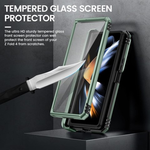 ETUI ZIELONE GALAXY Z FOLD 4 OBUDOWA PRZEDNIA I TYLNA +SZKŁO I PODSTAWKA ETUI ZIELONE GALAXY Z FOLD 4 OBUDOWA PRZEDNIA I TYLNA +SZKŁO I PODSTAWKA