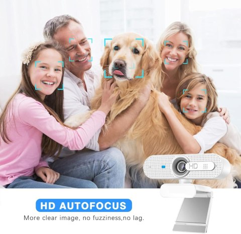 KAMERA INTERNETOWA KOMPUTEROWA ASHU USB 1080P BIAŁA AUTOFOKUS MIKROFON KAMERA INTERNETOWA KOMPUTEROWA ASHU USB 1080P BIAŁA AUTOFOKUS MIKROFON