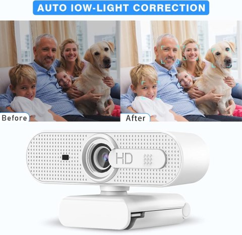 KAMERA INTERNETOWA KOMPUTEROWA ASHU USB 1080P BIAŁA AUTOFOKUS MIKROFON KAMERA INTERNETOWA KOMPUTEROWA ASHU USB 1080P BIAŁA AUTOFOKUS MIKROFON