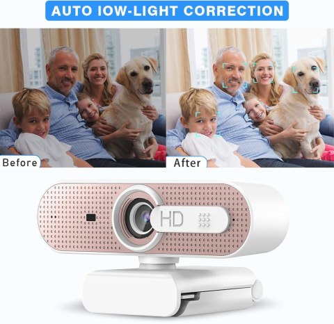 KAMERA INTERNETOWA KOMPUTEROWA ASHU USB 1080P ROSE GOLD AUTOFOKUS MIKROFON KAMERA INTERNETOWA KOMPUTEROWA ASHU USB 1080P ROSE GOLD AUTOFOKUS MIKROFON