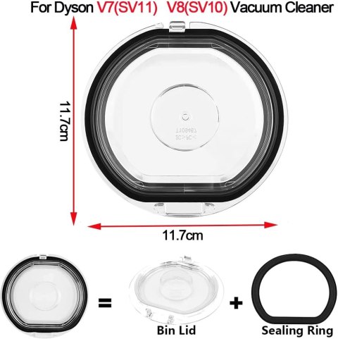 POKRYWKA POJEMNIKA NA KURZ DO ODKURZACZY DYSON V7 V8 AKCESORIA DYSON POKRYWKA POJEMNIKA NA KURZ DO ODKURZACZY DYSON V7 V8 AKCESORIA DYSON