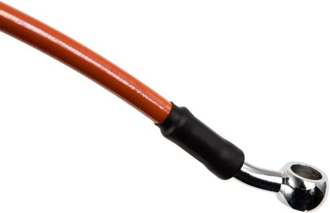 PRZEWÓD HAMULCOWY DO MOTOCYKLA KRÓTKI ELASTYCZNY POMARAŃCZOWY 63CM DŁUGOŚCI PRZEWÓD HAMULCOWY DO MOTOCYKLA KRÓTKI ELASTYCZNY POMARAŃCZOWY 63CM DŁUGOŚCI