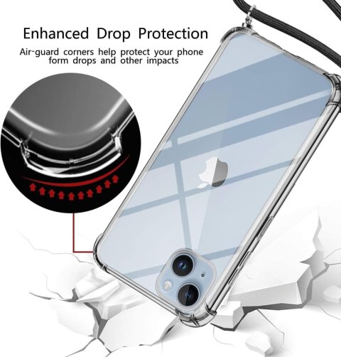 ZESTAW APPLE IPHONE 14 Plus ETUI + SZKŁO HARTOWANE + SMYCZ + RYSIK CZARNY ZESTAW APPLE IPHONE 14 Plus ETUI + SZKŁO HARTOWANE + SMYCZ + RYSIK CZARNY