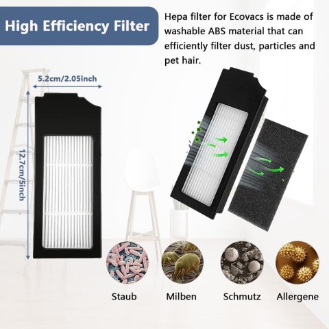 ZESTAW CZĘŚCI DO ECOVACS DEEBOT X1 TURBO/OMNI/PLUS SZCZOTKI FILTRY HEPA ZESTAW CZĘŚCI DO ECOVACS DEEBOT X1 TURBO/OMNI/PLUS SZCZOTKI FILTRY HEPA