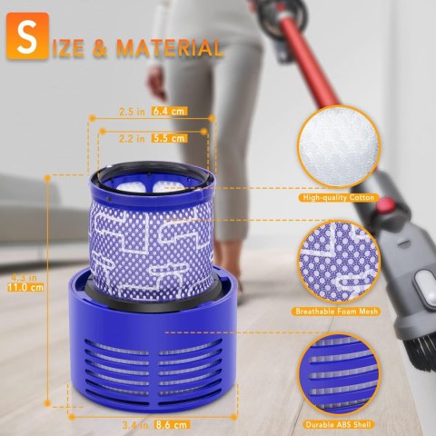 3x FILTR ZMYWALNY DO ODKURZACZA DYSON V10 SV12 DY-969082-01 ZAMIENNIK 3x FILTR ZMYWALNY DO ODKURZACZA DYSON V10 SV12 DY-969082-01 ZAMIENNIK