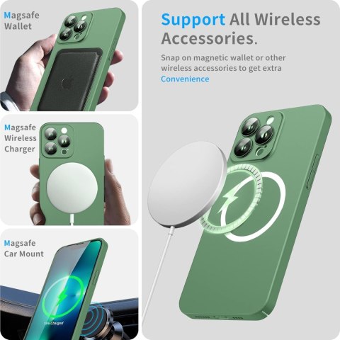 ETUI APPLE IPHONE 13 PRO MAX PLASTIKOWE ZIELONE MAGSAFE ETUI APPLE IPHONE 13 PRO MAX PLASTIKOWE ZIELONE MAGSAFE
