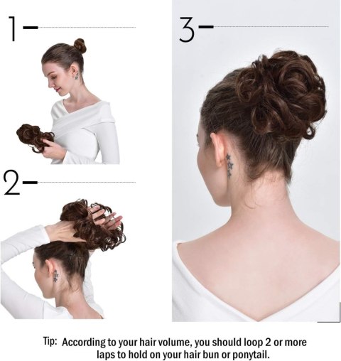 GUMKA DO WŁOSÓW Z WŁOSAMI TRESKA MESSY BUN DOCZEPIANY KOK BLOND GUMKA DO WŁOSÓW Z WŁOSAMI TRESKA MESSY BUN DOCZEPIANY KOK BLOND