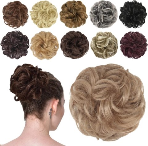 GUMKA DO WŁOSÓW Z WŁOSAMI TRESKA MESSY BUN DOCZEPIANY KOK CIEPŁY BLOND GUMKA DO WŁOSÓW Z WŁOSAMI TRESKA MESSY BUN DOCZEPIANY KOK CIEPŁY BLOND