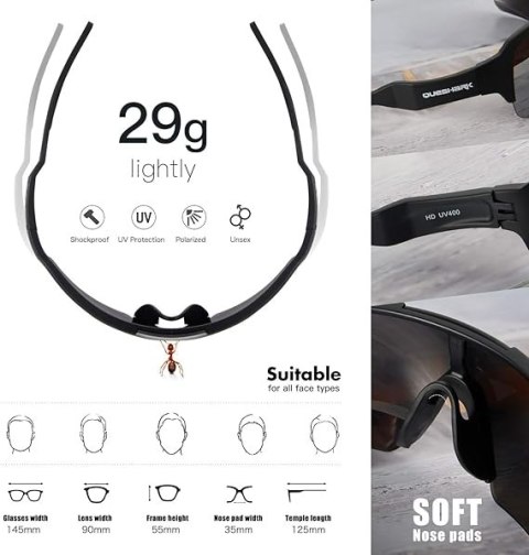 OKULARY ROWEROWE MTB SPOLARYZOWANE 3X LUSTRZANE SOCZEWKI HD OKULARY ROWEROWE MTB SPOLARYZOWANE 3X LUSTRZANE SOCZEWKI HD
