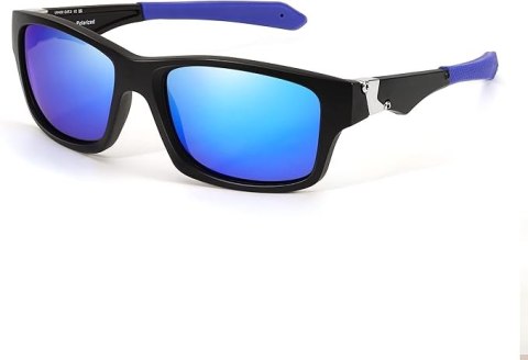 OKULARY ROWEROWE PRZECIWSŁONECZNE POLARYZACJA CZARNO NIEBIESKIE UV400 OKULARY ROWEROWE PRZECIWSŁONECZNE POLARYZACJA CZARNO NIEBIESKIE UV400