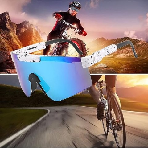 OKULARY SPORTOWE POLARYZOWANE ROWEROWE MTB BIEGANIE KOLARSTWO NIEBIESKIE OKULARY SPORTOWE POLARYZOWANE ROWEROWE MTB BIEGANIE KOLARSTWO NIEBIESKIE