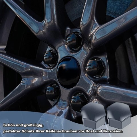 OSŁONA NAKRĘTKI NA ŚRUBY KÓŁ OCHRONA OPON SAMOCHODOWYCH 17mm 40szt SZARY OSŁONA NAKRĘTKI NA ŚRUBY KÓŁ OCHRONA OPON SAMOCHODOWYCH 17mm 40szt SZARY