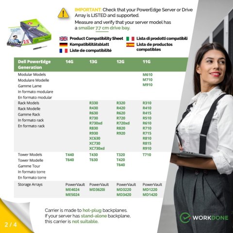 RAMKA KIESZEŃ NA DYSK TWARDY 2,5 CALA KOMPATYBILNA DELL T440 T640 R330 R430 RAMKA KIESZEŃ NA DYSK TWARDY 2,5 CALA KOMPATYBILNA DELL T440 T640 R330 R430
