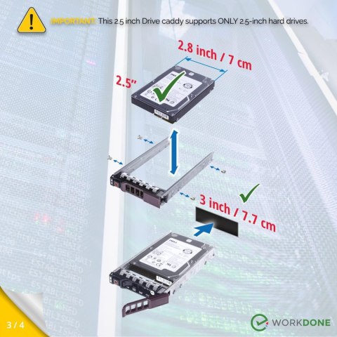RAMKA KIESZEŃ NA DYSK TWARDY 2,5 CALA KOMPATYBILNA DELL T440 T640 R330 R430 RAMKA KIESZEŃ NA DYSK TWARDY 2,5 CALA KOMPATYBILNA DELL T440 T640 R330 R430