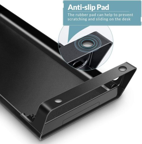 STOJAK NA MONITOR TELEWIZOR LAPTOP ALUMINIOWY CZARNY DO 15KG 58x24x10cm