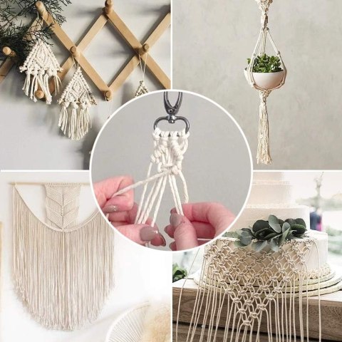SZNUREK DO MAKRAMY BAWEŁNIANY KHAKI 3mm 100m PRZĘDZA DIY NATURALNY SZNUREK DO MAKRAMY BAWEŁNIANY KHAKI 3mm 100m PRZĘDZA DIY NATURALNY