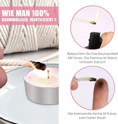 SZNUREK DO MAKRAMY BAWEŁNIANY KHAKI 3mm 100m PRZĘDZA DIY NATURALNY SZNUREK DO MAKRAMY BAWEŁNIANY KHAKI 3mm 100m PRZĘDZA DIY NATURALNY