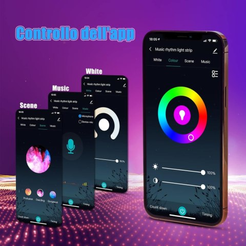 TAŚMA LED STEROWANA TELEFONEM USB DEKORACJA IMPREZA KOLOROWA 3M 90LED WIFI TAŚMA LED STEROWANA TELEFONEM USB DEKORACJA IMPREZA KOLOROWA 3M 90LED WIFI