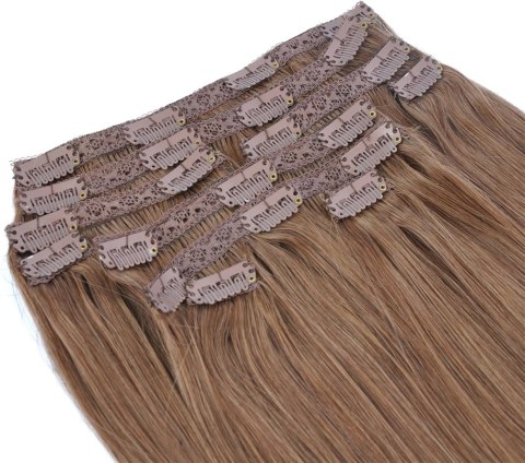 WŁOSY DOCZEPIANE CLIP IN NATURALNE PRZEDŁUŻANIE JASNY BRĄZ 35CM 120G #6 WŁOSY DOCZEPIANE CLIP IN NATURALNE PRZEDŁUŻANIE JASNY BRĄZ 35CM 120G #6