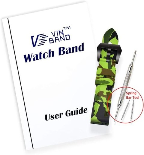 WYMIENNY PASEK DO ZEGARKA VINBAND CAMO MORO ZIELONY 26MM WYMIENNY PASEK DO ZEGARKA VINBAND CAMO MORO ZIELONY 26MM