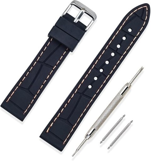 WYMIENNY PASEK DO ZEGARKA VINBAND CZARNY SILIKONOWY 22MM WYMIENNY PASEK DO ZEGARKA VINBAND CZARNY SILIKONOWY 22MM