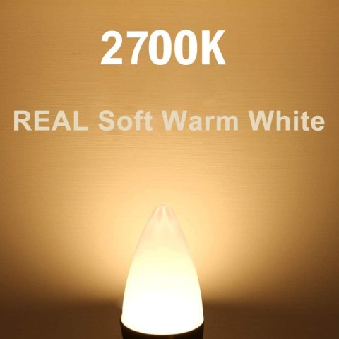 ŻARÓWKI ŚWIECZKOWE LED E14 BIAŁY CIEPŁY 5,5W 2700K 550LM C37 3szt ŻARÓWKI ŚWIECZKOWE LED E14 BIAŁY CIEPŁY 5,5W 2700K 550LM C37 3szt