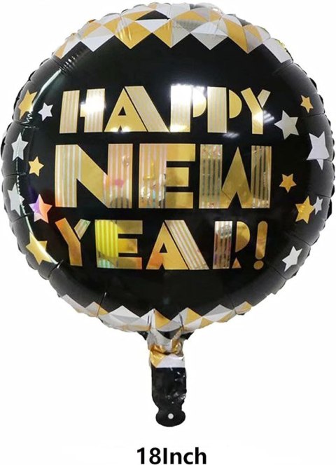 ZESTAW BALONÓW HAPPY NEW YEAR NOWY ROK CZARNY SYLWESTER SZAMPAN ZESTAW BALONÓW HAPPY NEW YEAR NOWY ROK CZARNY SYLWESTER SZAMPAN