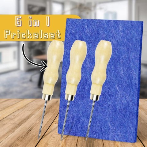 ZESTAW DO FILCOWANIA DLA DZIECI RĘKODZIEŁO DIY 3x 25x20cm +3 igły ZESTAW DO FILCOWANIA DLA DZIECI RĘKODZIEŁO DIY 3x 25x20cm +3 igły