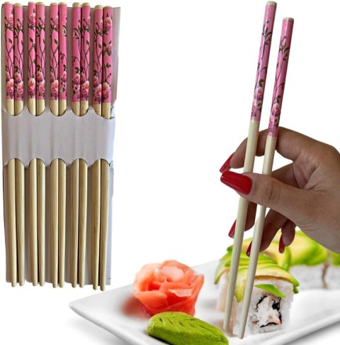 ZESTAW PAŁECZKI DO SUSHI Z KWIATAMI BAMBUSOWE 30 PAR ZESTAW PAŁECZKI DO SUSHI Z KWIATAMI BAMBUSOWE 30 PAR