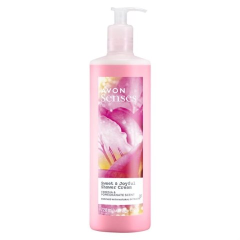 AVON KREMOWY ŻEL POD PRYSZNIC SWEET&JOYFUL FREZJA GRANAT 720ML AVON KREMOWY ŻEL POD PRYSZNIC SWEET&JOYFUL FREZJA GRANAT 720ML