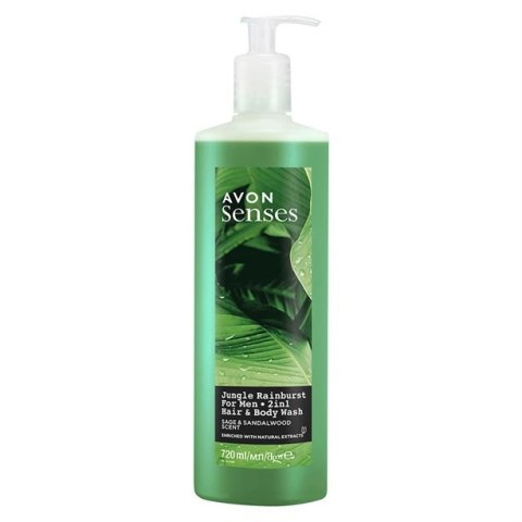 AVON ŻEL DO MYCIA CIAŁA I WŁOSÓW MĘSKI JUNGLE RAINBURST SZAŁWIA 720ML AVON ŻEL DO MYCIA CIAŁA I WŁOSÓW MĘSKI JUNGLE RAINBURST SZAŁWIA 720ML