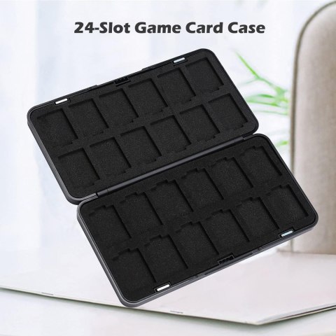 CZARNE ETUI CASE PUDEŁKO NA KARTY GRY DO NINTENDO SWITCH 24 GNIAZDA TYP J CZARNE ETUI CASE PUDEŁKO NA KARTY GRY DO NINTENDO SWITCH 24 GNIAZDA TYP J