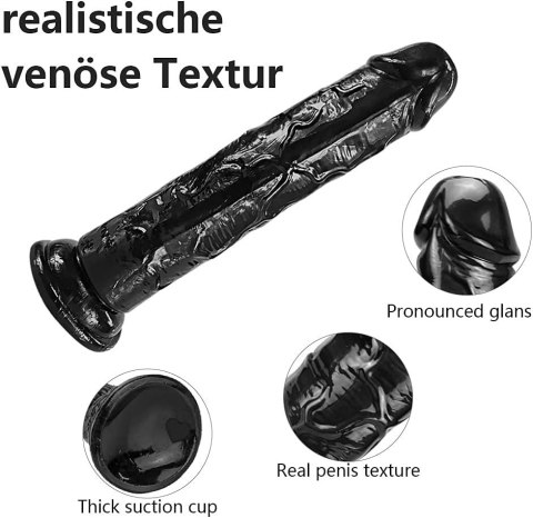 CZARNE REALISTYCZNE DILDO UMANIA DLA KOBIET PENIS Z PRZYSSAWKĄ 20CM CZARNE REALISTYCZNE DILDO UMANIA DLA KOBIET PENIS Z PRZYSSAWKĄ 20CM