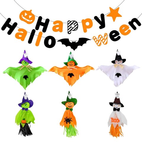 DEKORACJE HALLOWEEN PARTY GIRLANDA DUCHY WIEDŹMY KOLOROWE WISZĄCE IMPREZA DEKORACJE HALLOWEEN PARTY GIRLANDA DUCHY WIEDŹMY KOLOROWE WISZĄCE IMPREZA