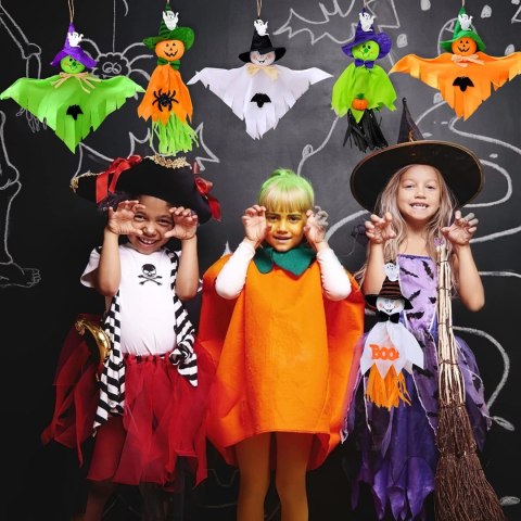DEKORACJE HALLOWEEN PARTY GIRLANDA DUCHY WIEDŹMY KOLOROWE WISZĄCE IMPREZA DEKORACJE HALLOWEEN PARTY GIRLANDA DUCHY WIEDŹMY KOLOROWE WISZĄCE IMPREZA