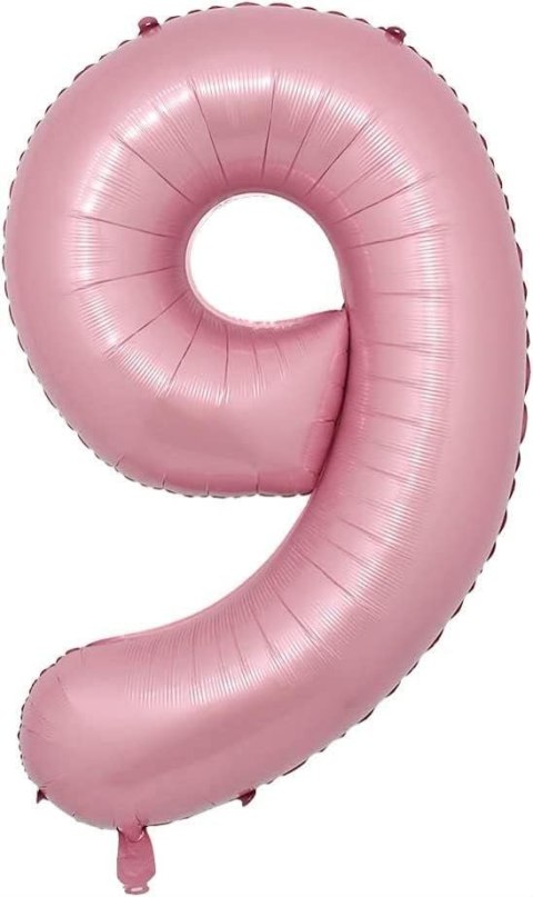DUŻY BALON 40 CM URODZINY CYFRA 9 RÓŻOWY DUŻY BALON 40 CM URODZINY CYFRA 9 RÓŻOWY