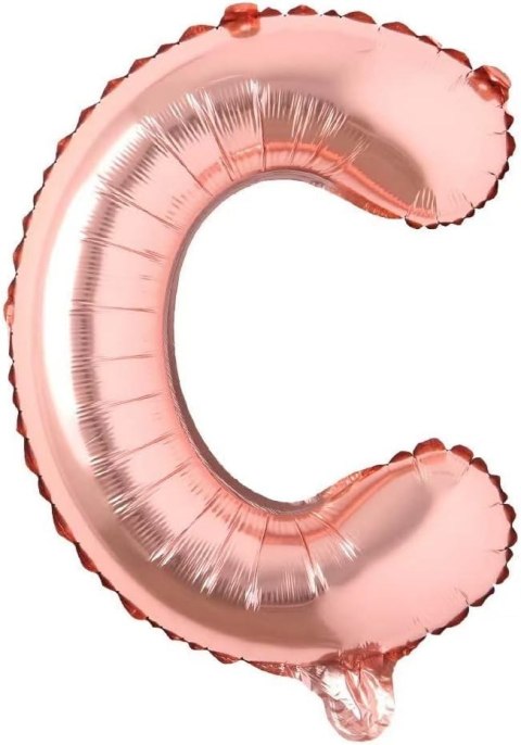 DUŻY BALON 40 CM URODZINY LITERA C DEKORACYJNY RÓŻOWE ZŁOTO DUŻY BALON 40 CM URODZINY LITERA C DEKORACYJNY RÓŻOWE ZŁOTO