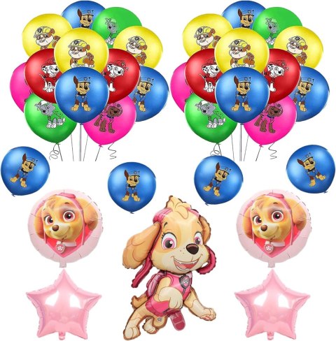 DUŻY ZESTAW DEKORACJA URODZINY PSI PATROL BALONY SKYE FOLIA LATEKS DUŻY ZESTAW DEKORACJA URODZINY PSI PATROL BALONY SKYE FOLIA LATEKS