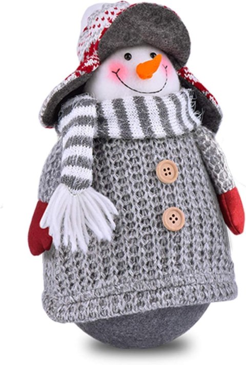 KULISTY BAŁWANEK W SWETERKU OZDOBA NA ŚWIĘTA ZIMĘ 37cm KULISTY BAŁWANEK W SWETERKU OZDOBA NA ŚWIĘTA ZIMĘ 37cm