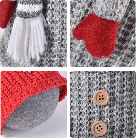 KULISTY BAŁWANEK W SWETERKU OZDOBA NA ŚWIĘTA ZIMĘ 37cm KULISTY BAŁWANEK W SWETERKU OZDOBA NA ŚWIĘTA ZIMĘ 37cm